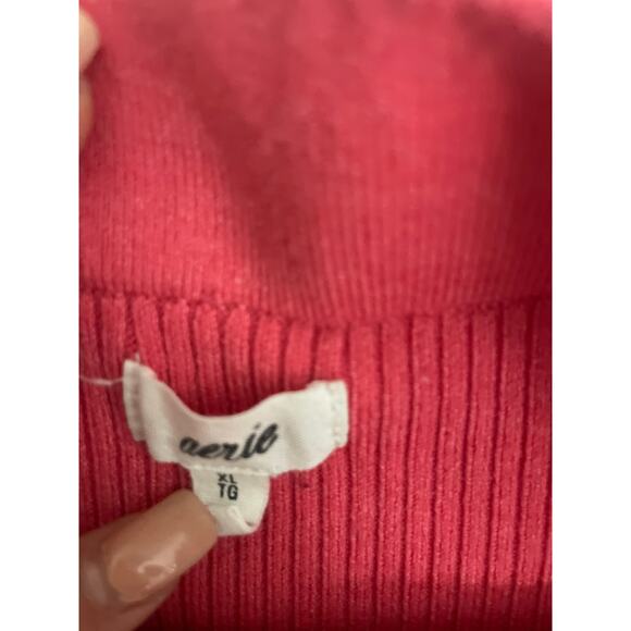AERIE Take Charge Sweater Skirt ACADEMIA FEMININE XL Pink Punch *Matching Top - Picture 3 of 6